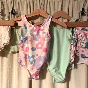 Colorful Girls Swim Lot 6-9 months
